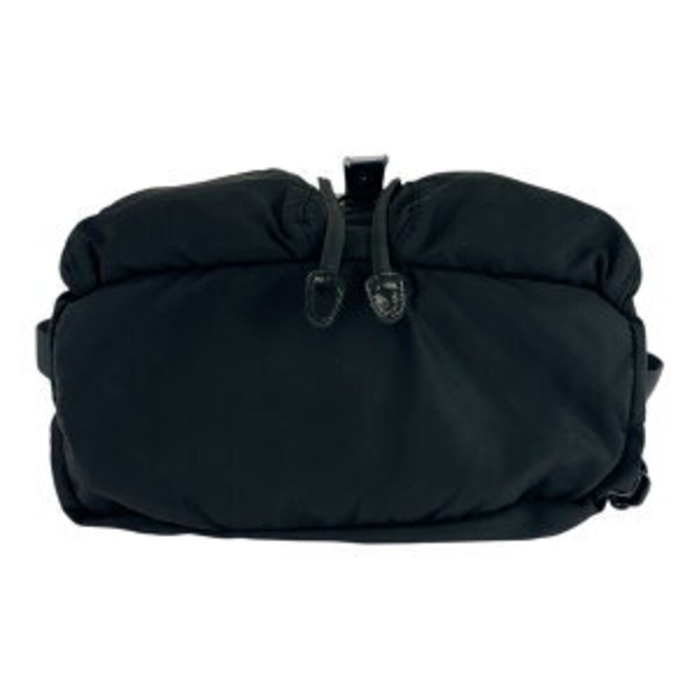 Prada logo backpack black plate triangular Nylon Tessuto - Picture 10 of 10